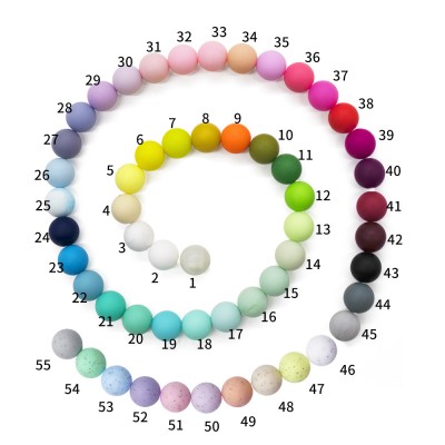 Food Grade Silicone Teething Beads 15 mm For Jewelry Bulk