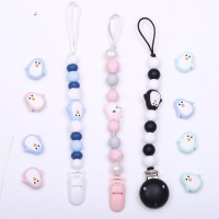 New Bpa Free Baby Teething Nipple Holder Teether Chain Pacifier Silicone Clip